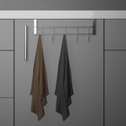 Вешалка на дверцу толщиной 2 см, Доляна «Блеск», 5 крючков, 24.5×10×6 см, хром - Фото 5