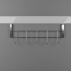 Вешалка на дверцу толщиной 2 см, Доляна «Блеск», 5 крючков, 24.5×10×6 см, хром - Фото 6