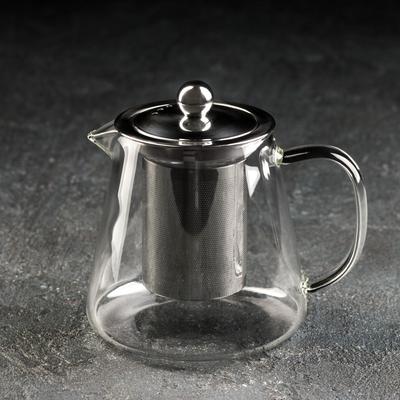 Чайник стеклянный заварочный с металлическим ситом «Эгла», 550 мл