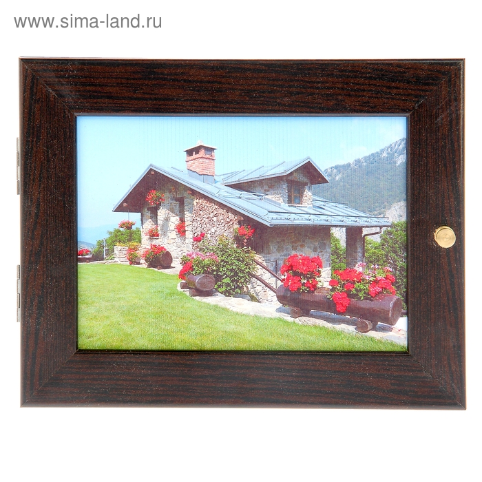 Настенная ключница 19х24 см венге - Фото 1