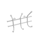 Вешалка настенная на 3 крючка «Норма-3», 23×8×16,8 см, цвет белое серебро - Фото 1
