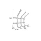 Вешалка настенная на 3 крючка «Норма-3», 23×8×16,8 см, цвет белое серебро - Фото 3