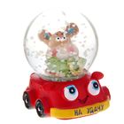 Сувенир снежный шар "На удачу. Обезьянка с деньгами", d=4,5 см - Фото 1