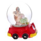 Сувенир снежный шар "На удачу. Обезьянка с деньгами", d=4,5 см - Фото 2