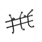 Вешалка настенная на 3 крючка «Норма-3», 23×8×16,8 см, цвет чёрный - Фото 1