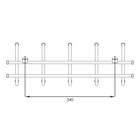 Вешалка настенная на 5 крючков «Норма-5», 48×16,5×8 см, цвет белое серебро - Фото 4