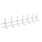 Вешалка настенная на 7 крючков ЗМИ «Норма-7», 70,5×16,5×8 см, цвет белое серебро - Фото 1