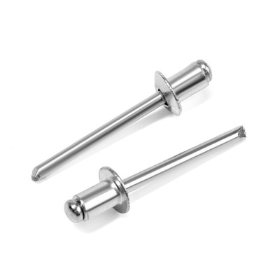 Заклёпки ТУНДРА krep, вытяжные, алюминий-сталь, 4.8×8 мм, неокрашенные, 50 шт.