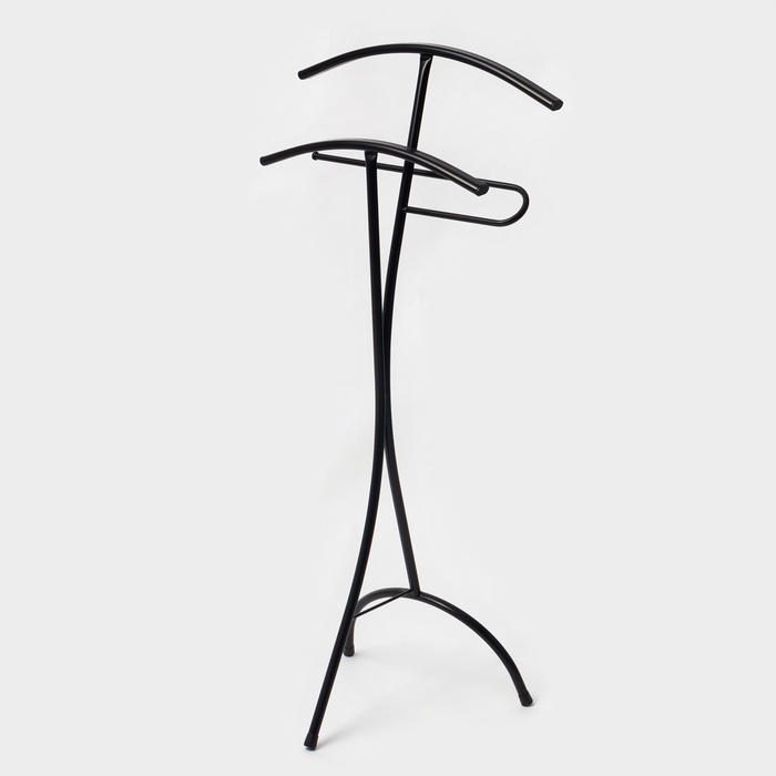 Вешалка костюмная «Слуга», 47×36×106 см, чёрная - Фото 1