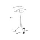 Вешалка костюмная «Слуга», 35×28×81,5 см, малая, цвет белое серебро - Фото 4