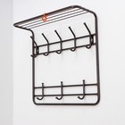 Вешалка настенная 2-х ярусная, 60×22×57,5 см, цвет медный антик - Фото 2