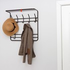 Вешалка настенная 2-х ярусная, 60×22×57,5 см, цвет медный антик - Фото 3