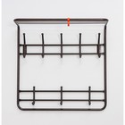 Вешалка настенная 2-х ярусная, 60×22×57,5 см, цвет медный антик - Фото 4