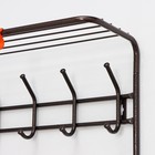 Вешалка настенная 2-х ярусная, 60×22×57,5 см, цвет медный антик - Фото 6