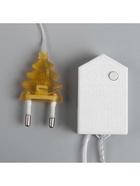 Гирлянда «Нить» 10 м с насадками «Игла», IP20, прозрачная нить, 100 LED, свечение жёлтое, 8 режимов, 220 В 1080525 - фото 319928411