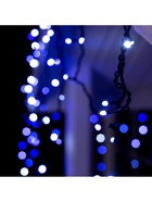 Гирлянда «Бахрома» 4 × 0.6 м, IP44, тёмная нить, 180 LED, свечение бело-синее, мигание, 220 В 1080161 - фото 319918249