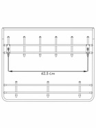 Вешалка настенная с полкой, 9 крючков, 2 яруса, 73×22×58 см, коричневая - Фото 11