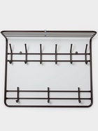 Вешалка настенная с полкой, 9 крючков, 2 яруса, 73×22×58 см, коричневая - Фото 6