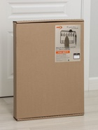 Вешалка настенная с полкой, 9 крючков, 2 яруса, 73×22×58 см, коричневая - Фото 9