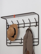 Вешалка настенная с полкой, 9 крючков, 2 яруса, 73×22×58 см, коричневая - Фото 10