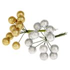 Декор для творчества "Шарики с блестками" (1 набор=1 букету) в букете 12 шт МИКС 8см - Фото 3