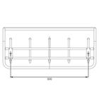 Вешалка настенная с полкой, 5 крючков, 60 см, коричневая - Фото 8