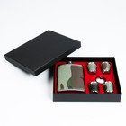 Подарочный набор 6 в 1 «Камуфляж»: фляжка 240 мл, 4 стопки, воронка, нержавеющая сталь, текстиль, зелёный - Фото 2