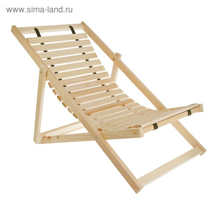 Шезлонг складной, 118×75×60 см, деревянный, «Добропаровъ» - Фото 1