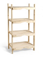 Стеллаж деревянный, 4 полки 110×50×35 см, «Добропаровъ» - Фото 1
