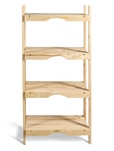 Стеллаж деревянный, 4 полки 110×50×35 см, «Добропаровъ»