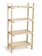 Стеллаж деревянный, 4 полки 110×50×35 см, «Добропаровъ» - Фото 4