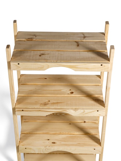 Стеллаж деревянный, 4 полки 110×50×35 см, «Добропаровъ»