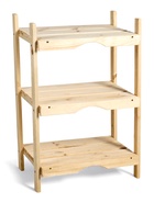 Стеллаж деревянный, 3 полки, 80×50×35 см, липа, напольный, «Добропаровъ» - Фото 1