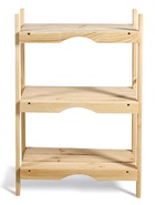 Стеллаж деревянный, 3 полки, 80×50×35 см, липа, напольный, «Добропаровъ» - Фото 2