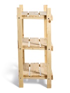 Стеллаж деревянный, 3 полки, 80×50×35 см, липа, напольный, «Добропаровъ» - Фото 3