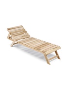 Шезлонг для бани и дачи, 180×55×44.5 см, деревянный, с регулируемой спинкой, «Добропаровъ» - Фото 1