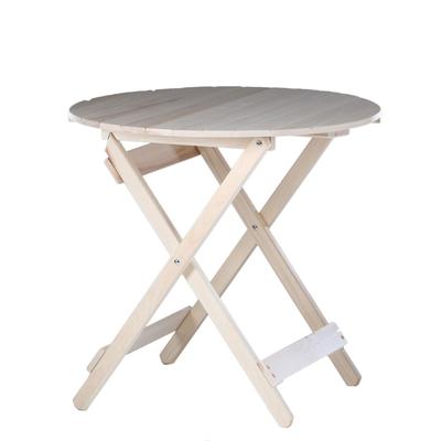 Стол деревянный, 80×80×75 см, складной, круглый