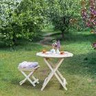 Стол деревянный, 80×80×75 см, складной, круглый - Фото 5