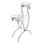 Подставка для цветов «Лотос-2», d=19,5 см, цвет чёрный - Фото 1