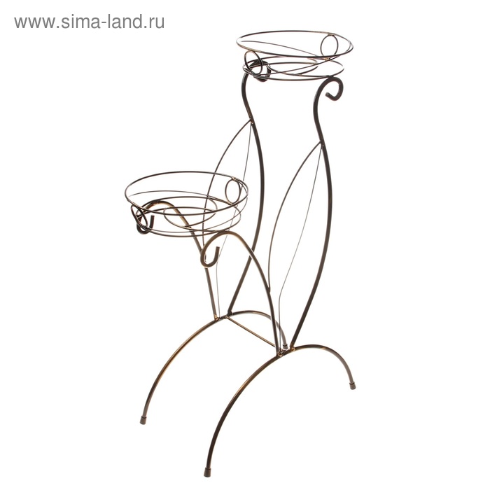 Подставка для цветов «Лотос-2», d=19,5 см, цвет чёрный - Фото 1