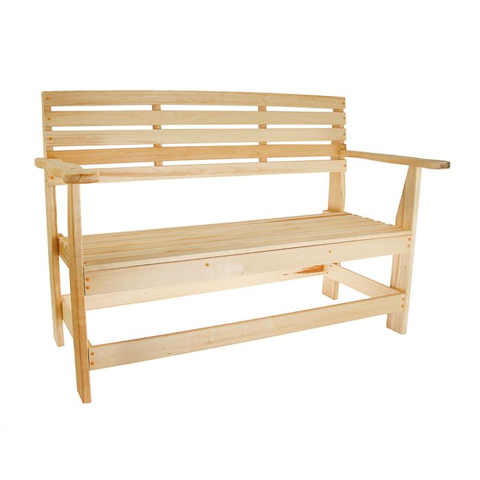 Скамейка с подлокотником, наличник 100×55×90см "Добропаровъ"