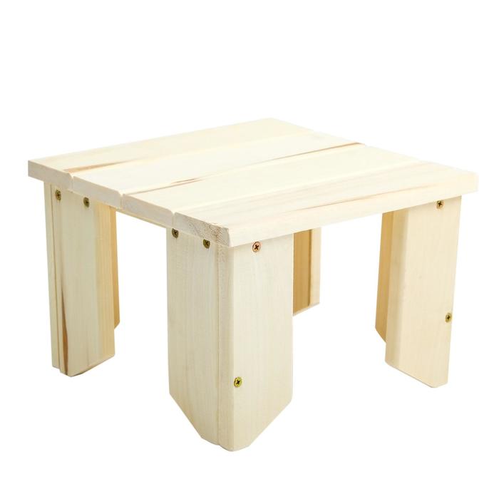 Табурет деревянный, 30×30×19 см, «Добропаровъ» - Фото 1