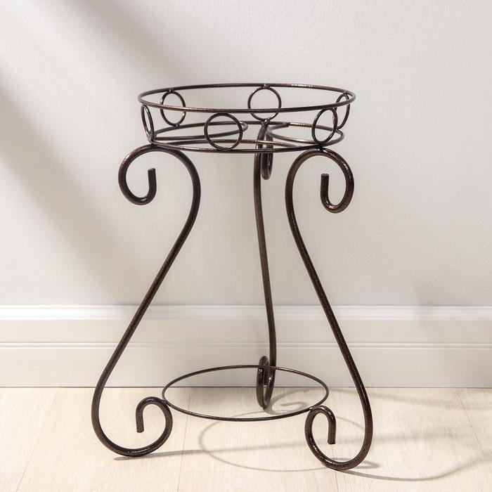 Подставка для цветов «Лотос малый», d=25 см, цвет медный антик - Фото 1