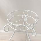 Подставка для цветов «Лотос малый», d=25 см, цвет белое серебро - Фото 3