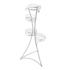 Подставка для цветов «Стелла-4», d=19 см, цвет белое серебро - Фото 1