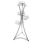 Подставка для цветов «Стелла-4», d=19 см, цвет черный - Фото 1