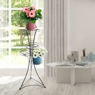 Подставка для цветов «Стелла-4», d=19 см, цвет черный - Фото 2