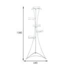 Подставка для цветов d=19 см "Стелла-5", цвет белое серебро - Фото 3