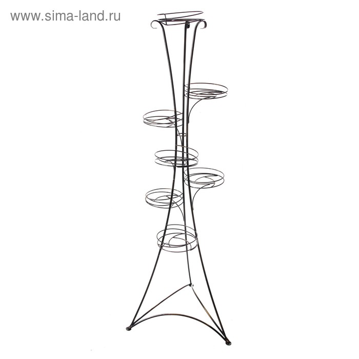 Подставка для цветов «Стелла-7», d=19 см, цвет чёрный - Фото 1