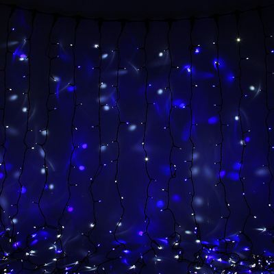 ЗАНАВЕС SPEC. IP44, УМС, Ш:2 м, В:6 м, Н.Т. 2W LED-1440-220V, БЕЗ контр. БЕЛО-СИНИЙ